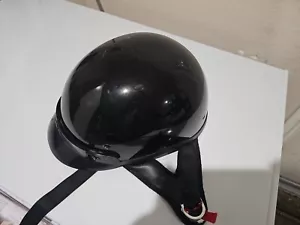 FUEL Black DOT Motorcycle Half Helmet Medium - Picture 1 of 3