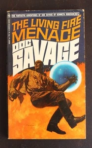 DOC SAVAGE #61 BANTAM 5947 THE LIVING FIRE by KENNETH ROBESON 1st VG BAMA - Picture 1 of 1