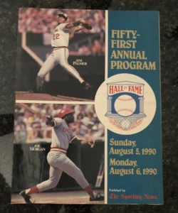 1990 Baseball Hall of Fame Program SPORTING NEWS Jim Palmer Joe Morgan - Picture 1 of 2