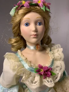 Vintage franklin heirloom porcelain doll Amy 17in collectible - Picture 1 of 3