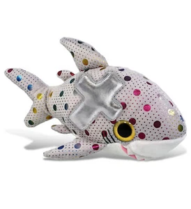PLUSH CROSS - BIG EYE PLUSH - DOTTED SHARK - Picture 1 of 5