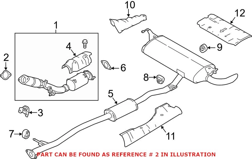Convertidor y junta de tubo de escape genuino OEM para Altima Rogue Kicks Sentra Versa Foto 1 de 1