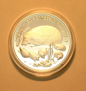Top Rarität Polen 20 Zloty 1996 PP Silber 1oz 925 Igel Baby Hedgehog Igelfamilie - Bild 1 von 2