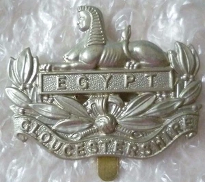 Gloucestershire Regiment Cap Badge / EGYPT Badge WM Slide - Picture 1 of 2