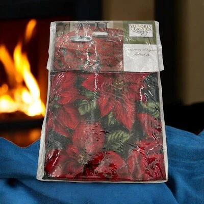 Victoria Classics Luxury Christmas Elegance Tablecloth Holiday 60”x104” NOS - Image 1 of 4