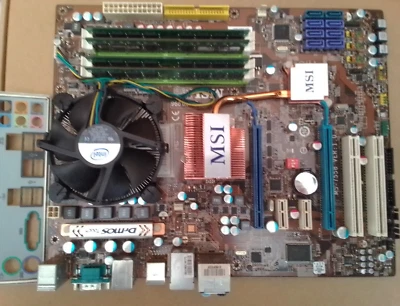 KIT - MSI  P45 Neo 2 (MS-7558)+QUAD CORE+DDR2+MASCHERINA- TESTATA OK! - Immagine 1 di 4