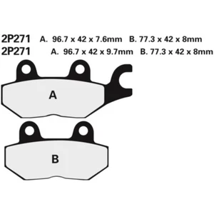 Street Halbmetallische Bremsbeläge - NISSIN 2P-271NS FJ FZR XVZ TRX XJR (4PU 4RB - Bild 1 von 1