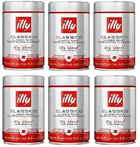 illy Classico gemahlener Espresso, mittlere Röstung, 100 % Arabica Kaffeemischung Dose, 8,8 - Bild 1 von 1