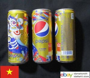 Limited Edition PEPSI  can TET NEW YEAR 2023 VIETNAM 320ml Gold LION DANCE Asia