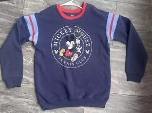 Disney Mickey Mouse Erwachsene klein blau Rundhalsausschnitt Sweatshirt Tennis neu ohne Etikett Damen S - Bild 1 von 6