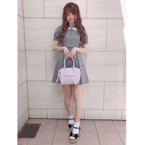 nwt ANK ROUGE Japan Pink Leather Bag with Bows Japanese Lolita Style Handbag - Picture 1 of 15