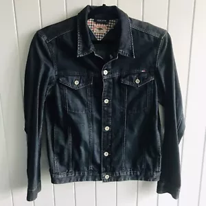 Tommy Hilfiger Denim Jacket Mens XL Iggy Reda Renton Dark Blue Button Slim 2004 - Picture 1 of 16