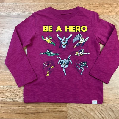 Gap Long Sleeve T-Shirt Super Hero Boys Size 4 NEW - Image 1 of 4