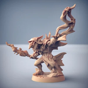 Goblin Caster Schamanenmagier - Handwerkergilde Dungeons und Drachen Miniaturmonster - Bild 1 von 2