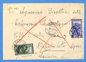 1950 Lavoro £.10 usato come segnatasse annullo Ospedaletti, 07.08.51 (283821) - Foto 1 di 2