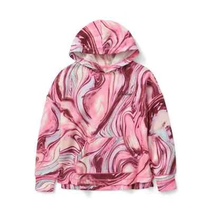 Justice Girls Marbled Hooded Sweatshirt -Rose Bloom - XS (5/6)-NWT - Picture 1 of 3
