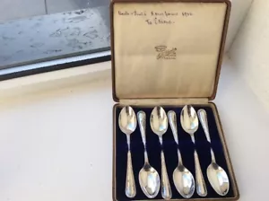 1910 Edwardian Cased Set Of Six Tea Spoons By John Round & Sons 103g - Picture 1 of 15