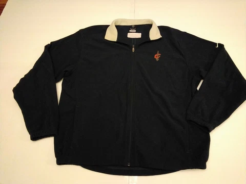 Nike ThermaFit Mens Large Cleveland Cavaliers Basketball Navy Blue Jacket Cover