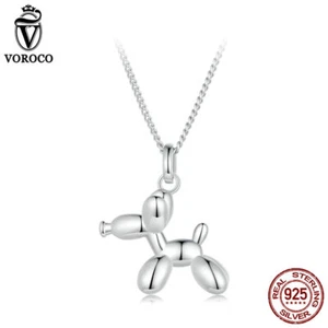 Elegante collar Voroco de plata de ley 925 con globo para perro para mujer regalos joyería - Imagen 1 de 12