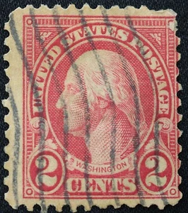 US 2c Washington #634A Stamp Perf Error - Antique - Picture 1 of 2