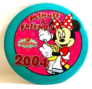 Disney Paradise Pier Hotel 2004 Button Minnie & Friends Badge Pin - Picture 1 of 2