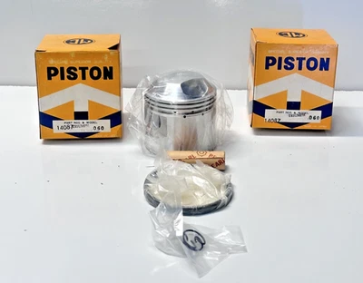 Par de pistones Triumph Bonneville 650cc T110 MC NOS 60 sobre 14087 .060 Foto 1 de 4