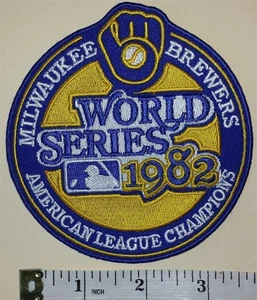 Parche de escudo de béisbol MLB campeones de la serie mundial de los Milwaukee Brewers 1982 - Imagen 1 de 1