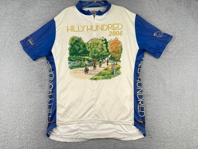 VINTAGE Primal Cycling Jersey Adult 2XL XXL White Blue Hilly Hundred 2006 - Image 1 of 4