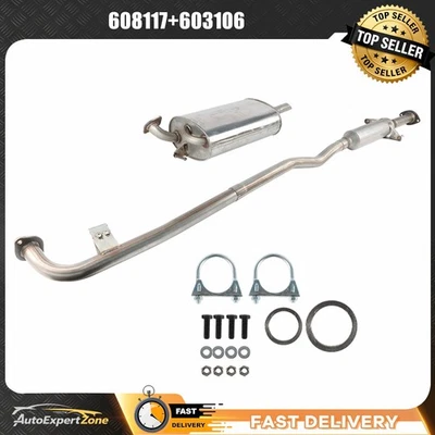 Stainless Muffler Resonator Pipe Exhaust System For 2003-2006 Toyota Camry 2.4L - Image 1 of 4