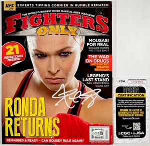 UFC Ronda Rousey Signed Fighters Only Magazine 2016 Authentic Autograph JSA COA - Picture 1 of 2
