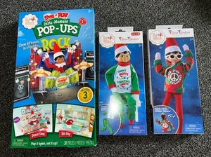 Elf on the Shelf ROCK PLAY SET & 2 Couture Outfits Lot 3 NIB - Picture 1 of 6