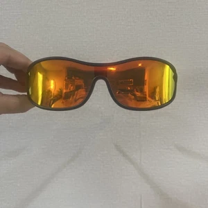 BattleVision Storm Wraparound Driving Sunglasses Black Frame Mirrored HD Lens   - Picture 1 of 9