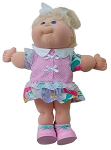 Cabbage Patch Dolls BLONDE HAIRED GIRL - 14" Tall Plush Soft Toy Doll Vintage - Picture 1 of 10