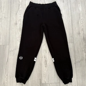 Sergio Tacchini Black Joggers Track Pants Men's Size S (Fits M) Logo Relaxed Fit - Picture 1 of 7