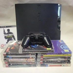Sony PlayStation 3 Slim 320GB Console With Exclusive Games Mega Bundle 12 Games - Picture 1 of 4