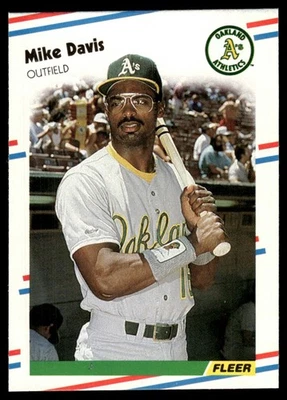 1988 Fleer Mike Davis Pack Fresh Oakland Athletics #277 - Image 1 of 2