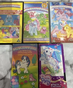 5x VHS Videos MY LITTLE PONY Bright Lights, The Would Be DragonSlayer, Rainbow - Picture 1 of 12
