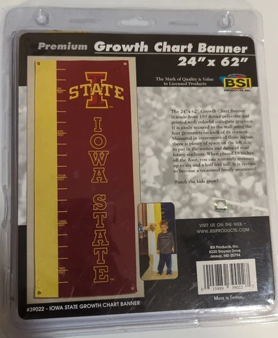 Iowa State Growth Chart Banner 24" x 62" BSI Products Inc. New in Package Cover