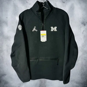 Nike Tech Fleece Michigan Wolverines PE CFP Media Day Gray Size S NWT Air Jordan - Picture 1 of 9