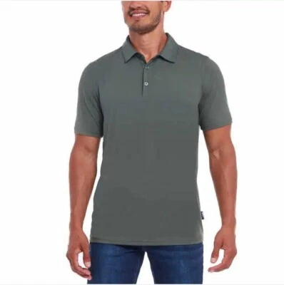 GERRY MEN'S ACTIVE POLO COMFORT STRETCH BRUSHED KNIT SHIRT(GREEN,XX-LARGE)NWT - Image 1 of 2