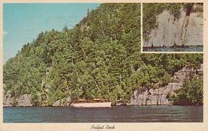 Pulpit Rock, Lake Placid, Nueva York -- POSTAL - Imagen 1 de 2