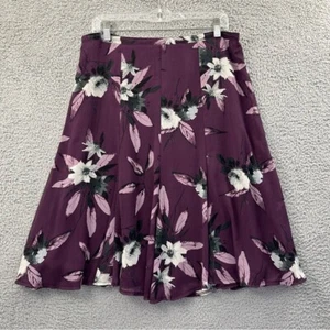 Vintage Sag Harbor Floral Midi Skirt Dark Fairy Grunge Chiffon Y2K Retro Wmn 14P - Picture 1 of 7
