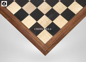 21" Solid Ebony & Maple Wood Chess board-55 mm square-Matt Finish - Picture 1 of 6
