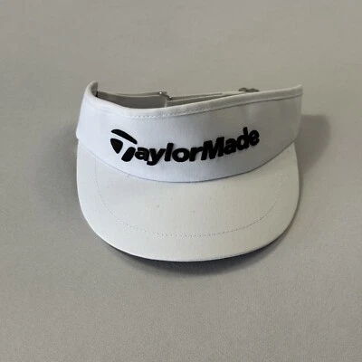 TaylorMade Unisex Adult Golf Visor Hat Adjustable Strap Cotton White - Image 1 of 4