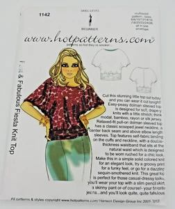Vintage HotPatterns HP-1142 Fast/Fabulous Fiesta Knit Top Original Uncut Sealed - Bild 1 von 6