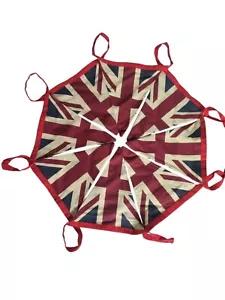 VE DAY Vintage British Union Jack UK Royal Cotton Flag Bunting Decoration 5m - Picture 1 of 7