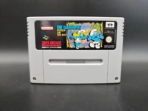 Los Pitufos Viajando por el Mundo Nintendo SNES Módulo SNSP-A8RR-NOE - Imagen 1 de 4