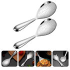 2 Stainless Steel Rice Paddles/Spoons - Slotted Scooper/Serving Utensil