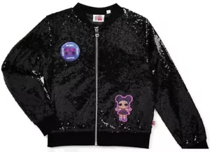 L.O.L. Surprise! Girls All Over Print Reversible Bomber Jacket - 6/6X - Picture 1 of 3