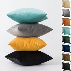 2 PCS Soft Velvet Cushion Cover Poms Home Decorative Sofa Car Throw Pillow Case - Picture 1 of 28